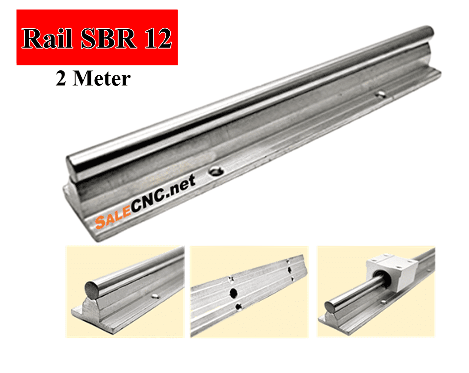 รางสไลด์ รางเลื่อน Linear Rail SBR12 per  2 Meter
